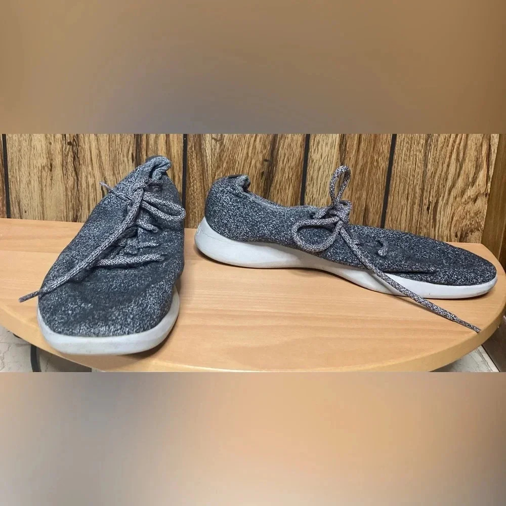Men ALLBIRDS Gray lace Up Merino Wool Runner Sneaker Sz 11 Shoes
